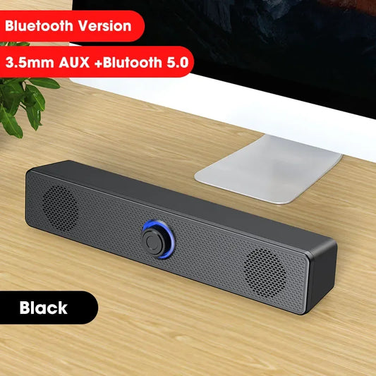 Computer Speakers PC Sound Box USB Powered Soundbar Wired and Wireless Bluetooth Speaker for Pc Gaming Surround Audio System